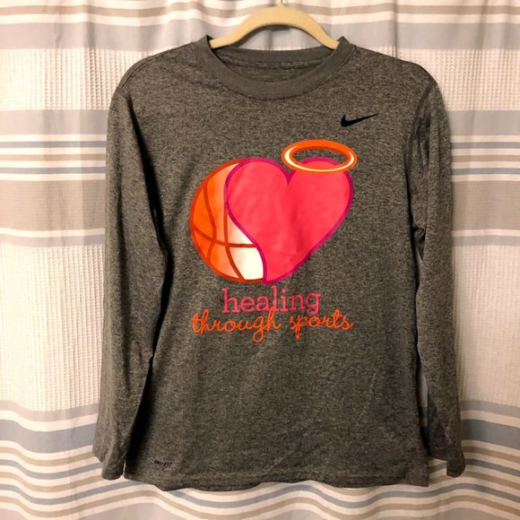 Nike Other - NWOT Nike Dri Fit Gray Long Sleeve Shirt Boys XL